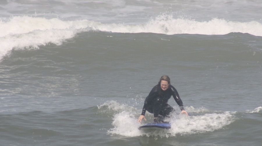 Surfing in Peru